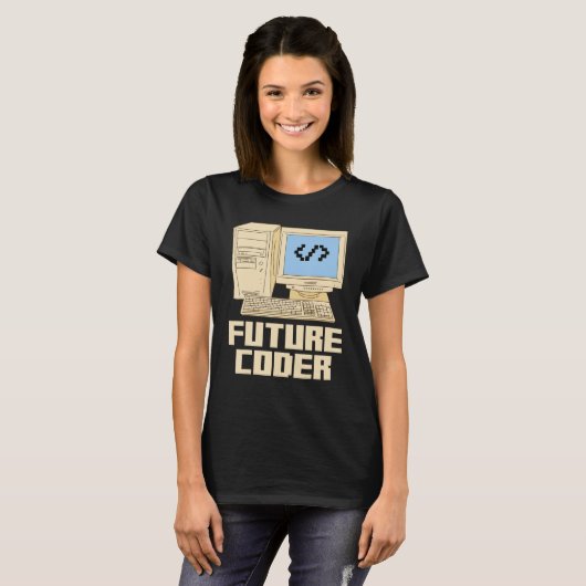 Computerprogrammierer Student Future Cod T-Shirt (Vorne ganz)