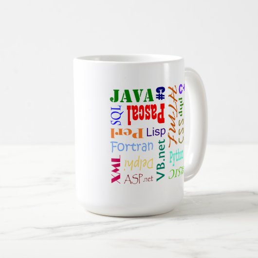 Computerprogrammierer-Tasse Kaffeetasse (VorderseiteRechts)