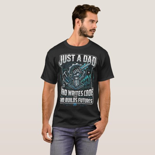 Computerprogrammierer-Vater Programmierung Daddy V T-Shirt (Vorne ganz)