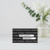 Computerprogrammierer Visitenkarte (Stehend Vorderseite)