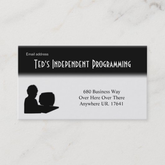 Computerprogrammiererkarte Visitenkarte (Vorderseite)