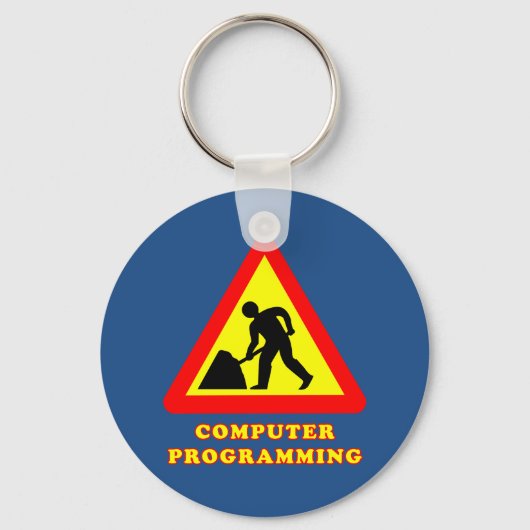 Computerprogrammierung Funny Road Sign Spaß Schlüsselanhänger (Vorderseite)
