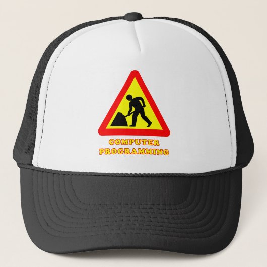 Computerprogrammierung Funny Road Sign Spaß Truckerkappe (Vorderseite)