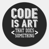 Computerprogrammierung macht etwas runder aufkleber (Vorderseite)