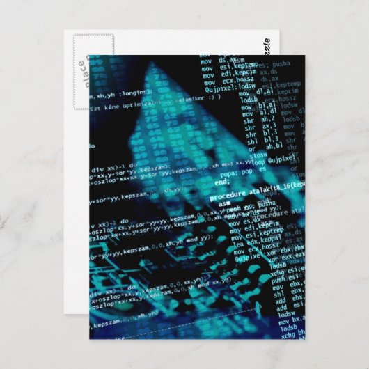 Computerprogrammierung Postkarte (Vorne/Hinten)