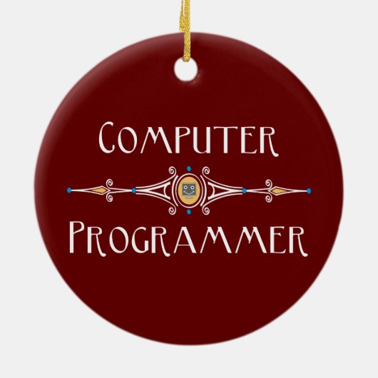 Computerprogrammleitung Keramik Ornament (Hinten)