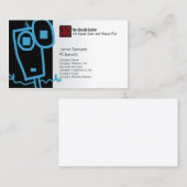 Computerreparatur Business Card Cool Robot Geek Visitenkarte (Vorne/Hinten)