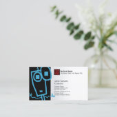 Computerreparatur Business Card Cool Robot Geek Visitenkarte (Stehend Vorderseite)