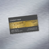 Computerreparatur für coole Gray-Gold-Schaltkreise Magnetische Visitenkarte (Beispiel)