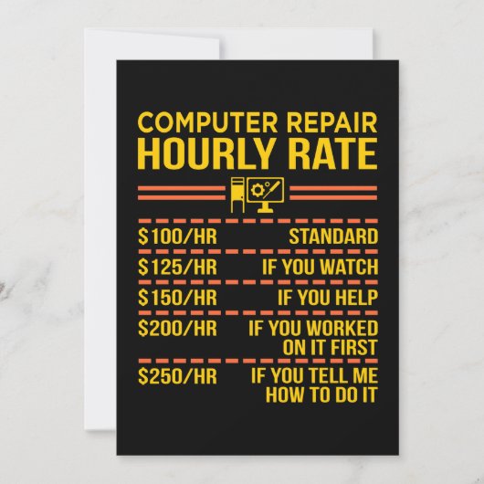 Computerreparatur IT Tech Software Programmer Geek Dankeskarte (Vorderseite)