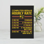 Computerreparatur IT Tech Software Programmer Geek Dankeskarte (Stehend Vorderseite)