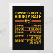 Computerreparatur IT Tech Software Programmer Geek Dankeskarte (Vorne/Hinten)