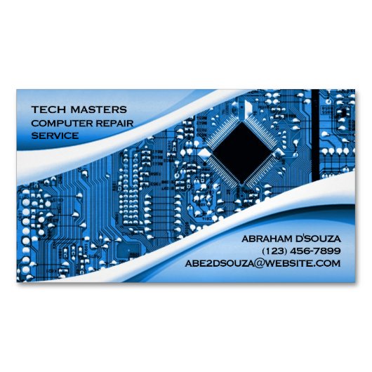 Computerreparatur Magnetische Visitenkarte (Vorderseite)