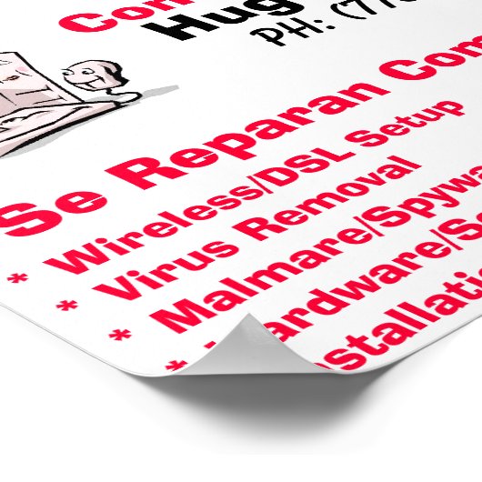 Computerreparatur Poster (Ecke)