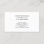 Computerreparatur - Tastatur-Ableitung der Visiten Visitenkarte (Rückseite)