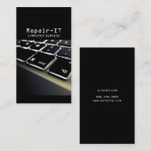 Computerreparatur, Techniker, Laptop, Visitenkarte (Vorne/Hinten)