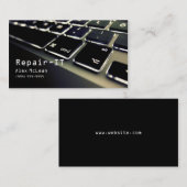 Computerreparatur, Techniker, Laptop, Visitenkarte (Vorne/Hinten)