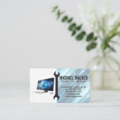 Computerreparatur | Techniker Wrench Visitenkarte (Stehend Vorderseite)