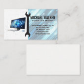 Computerreparatur | Techniker Wrench Visitenkarte (Vorne/Hinten)