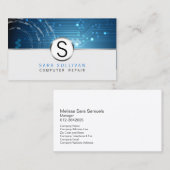 Computerreparatur, technische Kompetenzzirkale Mon Visitenkarte (Vorne/Hinten)