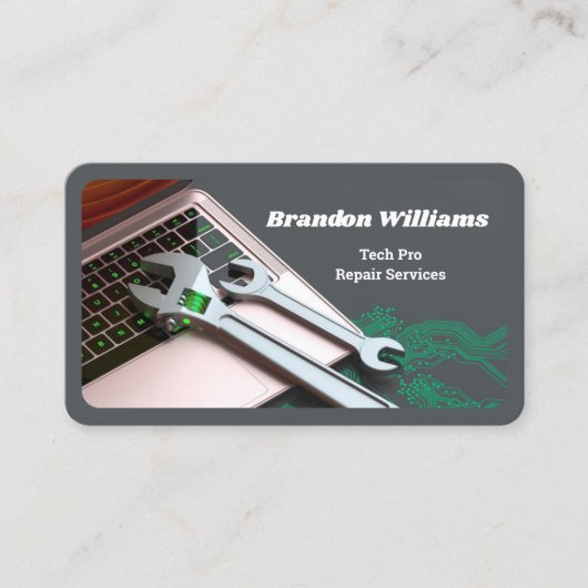 Computerreparatur Visitenkarte (Vorderseite)