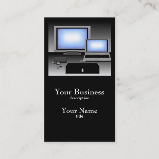 Computerreparaturdienstkarte 2 visitenkarte (Vorderseite)