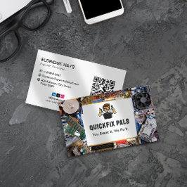Computerreparaturgeschäft | Sparepart White Visitenkarte