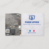 Computerreparaturgeschäft | Strichcode der Hauptpl Visitenkarte (Rückseite)