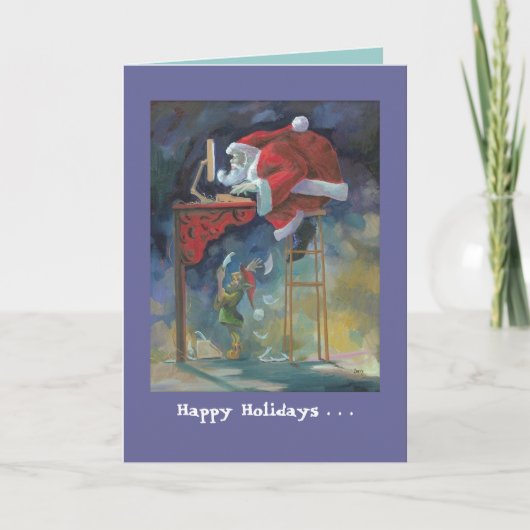 Computersankt-Weihnachtskarte Feiertagskarte (Vorderseite)