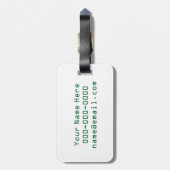 Computerschaltung auf Monogramm - dunkelgrün Gepäckanhänger (Rückseite vertikal)