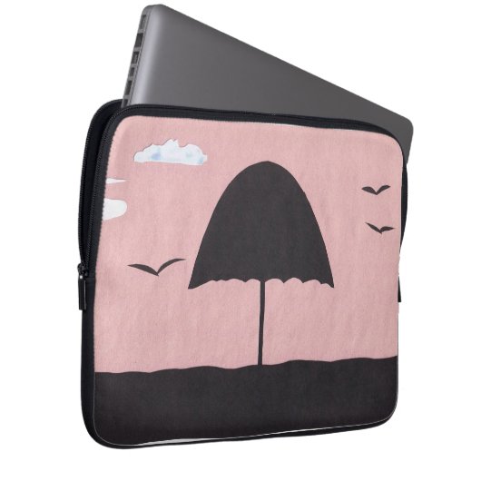 Computerschläfchen mit Beachszene Laptopschutzhülle (Vorne Rechts)