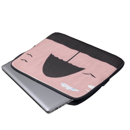 Computerschläfchen mit Beachszene Laptopschutzhülle (Vorne Knopf)