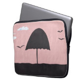 Computerschläfchen mit Beachszene Laptopschutzhülle (Vorderseite Links)