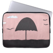 Computerschläfchen mit Beachszene Laptopschutzhülle (Vorderseite)