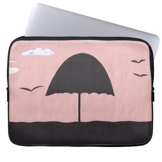 Computerschläfchen mit Beachszene Laptopschutzhülle (Vorderseite)