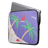 Computerschläfchen mit Inselszene Laptopschutzhülle (Vorderseite Links)
