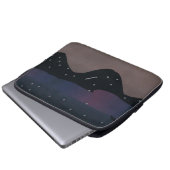 Computerschläfchen mit nächtlicher Szene Laptopschutzhülle (Vorne Knopf)