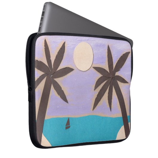 Computerschläfchen mit Palm Beach Szene Laptopschutzhülle (Vorne Rechts)