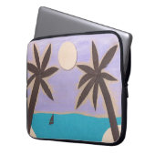 Computerschläfchen mit Palm Beach Szene Laptopschutzhülle (Vorderseite Links)