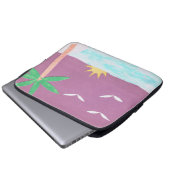 Computerschläfer mit Palm- und Ozeanszene Laptopschutzhülle (Vorne Knopf)