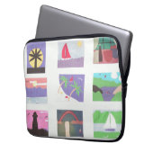 Computerschlauch mit Beachvolleyball/Naturszenen Laptopschutzhülle (Vorderseite Links)