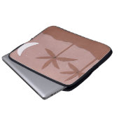 Computerschlauch mit Berg- und Nachthimmel Laptopschutzhülle (Vorne Knopf)