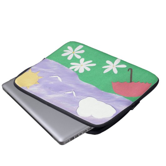 Computerschlauch mit heller Außenansicht Laptopschutzhülle (Vorne Knopf)