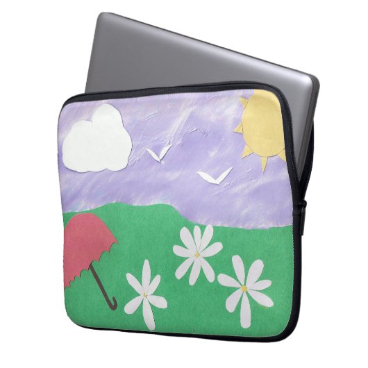 Computerschlauch mit heller Außenansicht Laptopschutzhülle (Vorderseite Links)