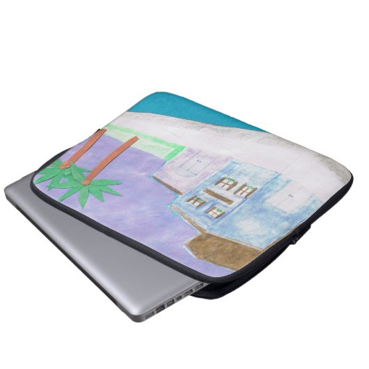 Computerschlauch mit Karibik Laptopschutzhülle (Vorne Knopf)