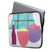 Computerschlauch mit Küchenecke Laptopschutzhülle (Vorderseite Links)