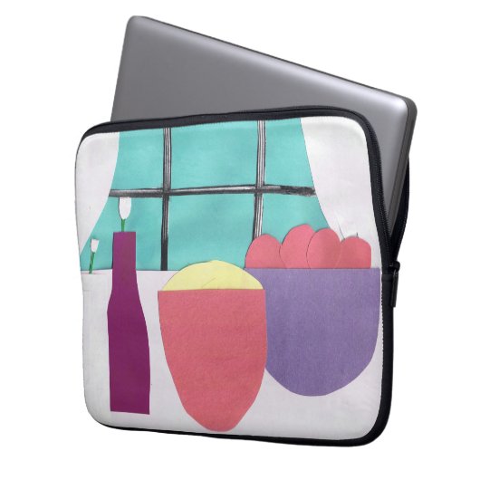 Computerschlauch mit Küchenecke Laptopschutzhülle (Vorderseite Links)