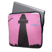 Computerschlauch mit Leuchtturmszene Laptopschutzhülle (Vorderseite Links)