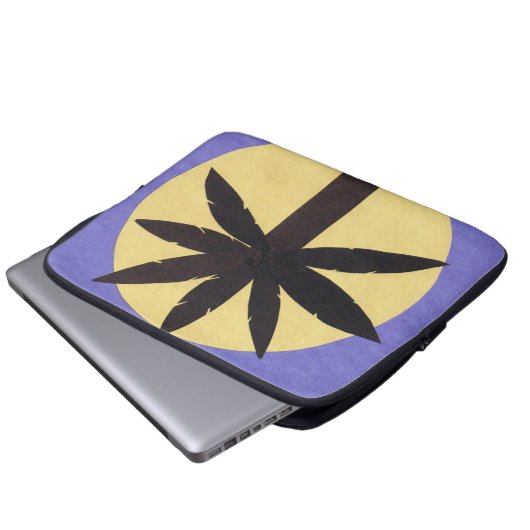 Computerschlauch mit Palm Tree Silhouette Laptopschutzhülle (Vorne Knopf)