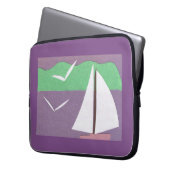 Computerschlauch mit Sailboat-Design Laptopschutzhülle (Vorderseite Links)